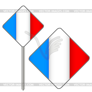 France flags - vector clip art