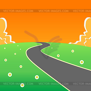 Road into unknown - vector image