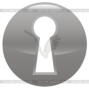 Keyhole gray icon - vector EPS clipart