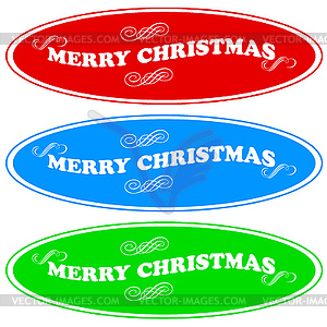 Merry Christmas icons set - vector clip art