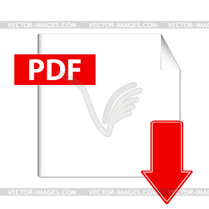 Pdf download button - vector image