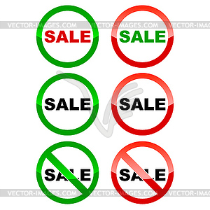 Sale icons set - vector clipart