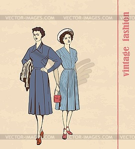 Vintage fashion - vector image