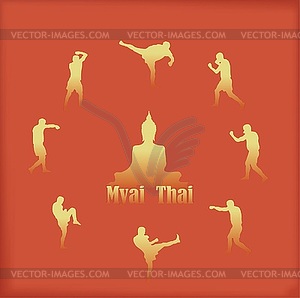 Thai boxing - vector image