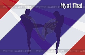 Тайский бокс - изображение в векторном формате