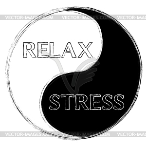 Relax or stress - vector image