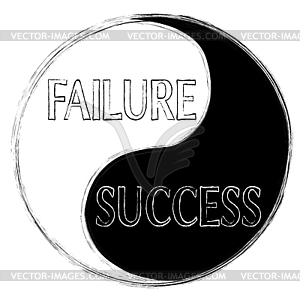 Success or failure - vector clip art