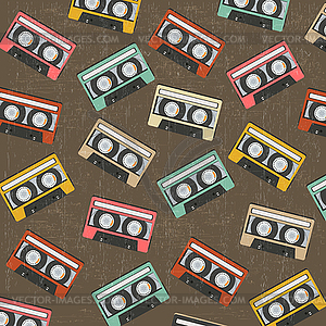 Background with vintage analogue music - vector clipart