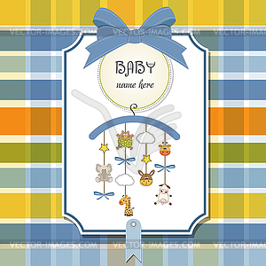 Welcome baby announcement card - vector EPS clipart