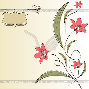 Romantic flowers background - vector clip art