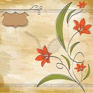 Romantic flowers background - vector image