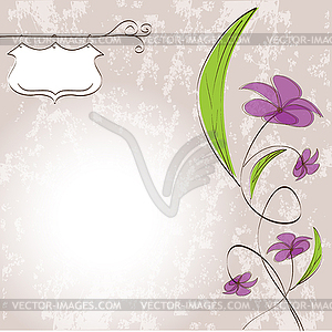 Romantic flowers background - vector image