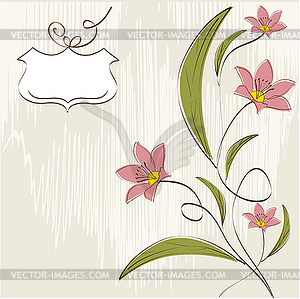 Pattern background with flowers - vector image