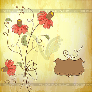 Romantic flowers background - vector image