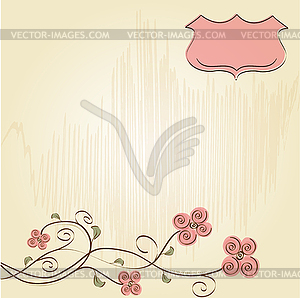 Romantic flowers background - vector image