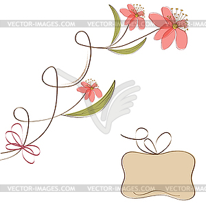 Pattern background with flowers - vector clipart