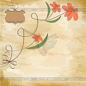 Pattern background with flowers - royalty-free vector clipart
