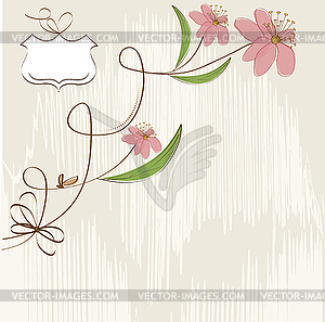 Pattern background with flowers - vector clipart