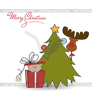 Christmas greeting card - vector clipart