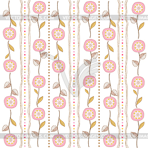 Pattern background with flowers - vector image