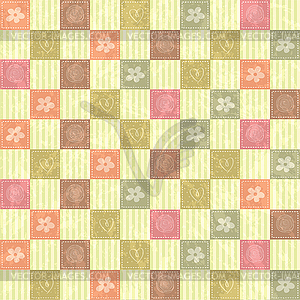 Pattern background with flowers - vector image