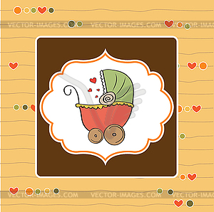 New baby announcement card - vector clip art