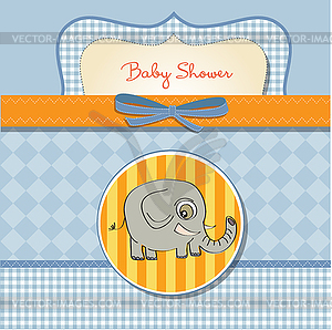 Romantic baby announcement card - vector clip art