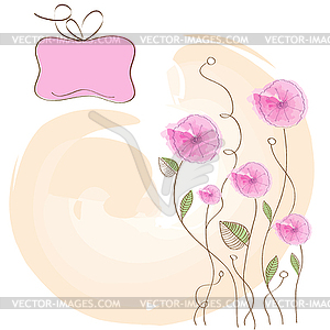 Romantic flowers background - royalty-free vector clipart
