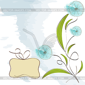 Romantic flowers background - vector clipart