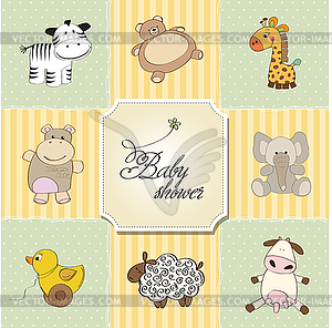 Baby shower card template - vector clipart