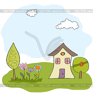 Spring greeting card - vector clipart