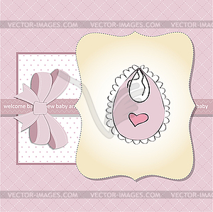 New baby girl announcement card - vector clip art