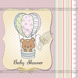 New baby girl announcement card - vector EPS clipart