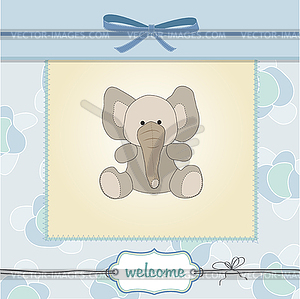 New baby boy announcement card - vector clip art