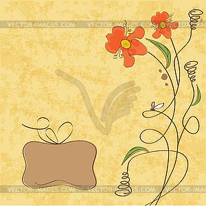 Romantic flowers background - vector clip art