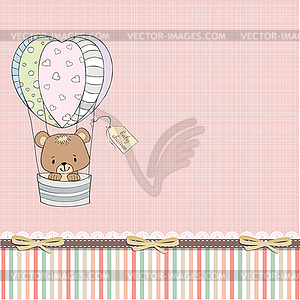 New baby girl announcement card - vector clip art