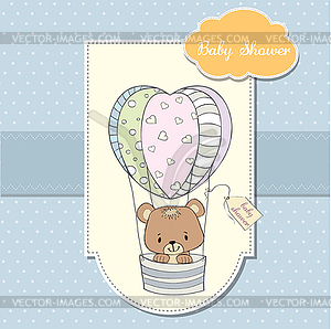 New baby boy announcement card - vector clipart