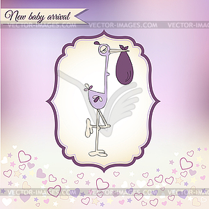 Baby shower card - vector image