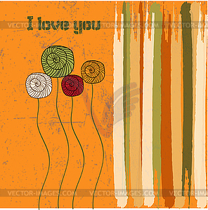 I love you - valentine card - vector clipart