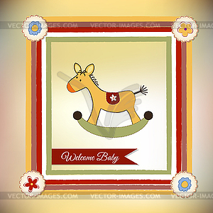 New Baby greeting card - vector clipart