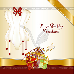 Bridal Shower greeting card - vector clip art