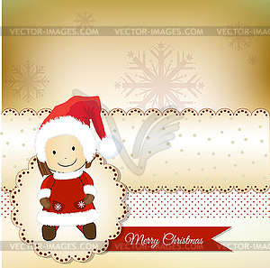 Christmas greetings card - color vector clipart