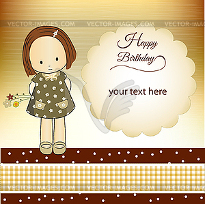 Birthday greeting card - vector image