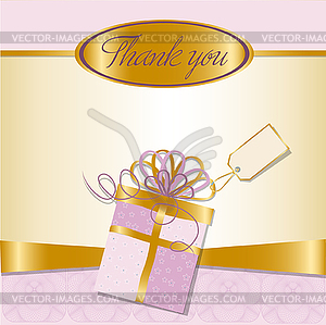 Thank you card - vector image