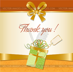 Thank you card - vector clipart