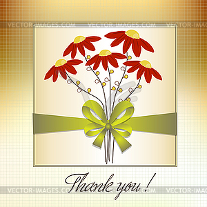 Thank you card - vector image