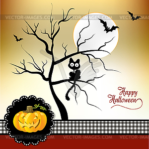 Halloween greeting card - royalty-free vector image