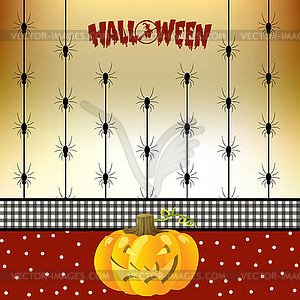 Halloween greeting card - vector clip art