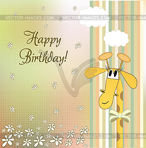 Birthday greeting card - vector clip art