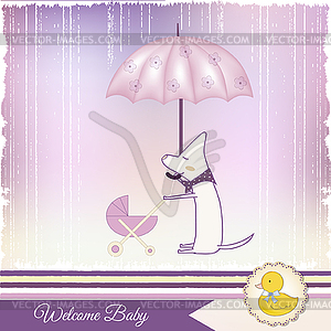 New Baby greeting card - vector clipart